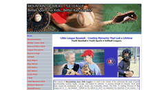 Desktop Screenshot of mountaintoparealittleleague.com